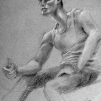 The Body Builder - Pencil with White Chalk